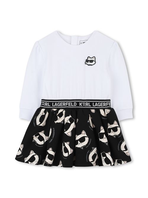 Abito logo KARL LAGERFELD | Z30659BIANCO NERO